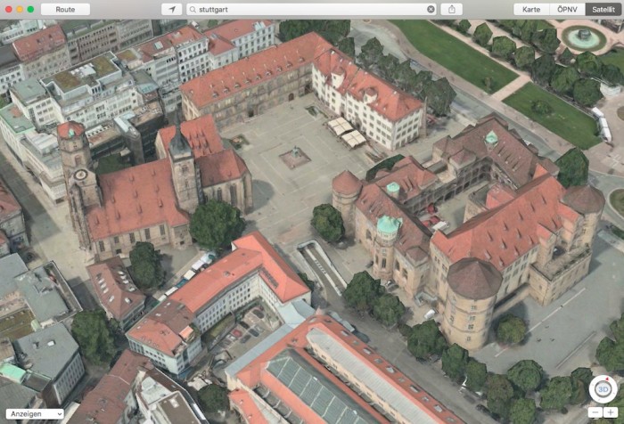 Apple Maps: Stuttgart jetzt mit 3D-Karten