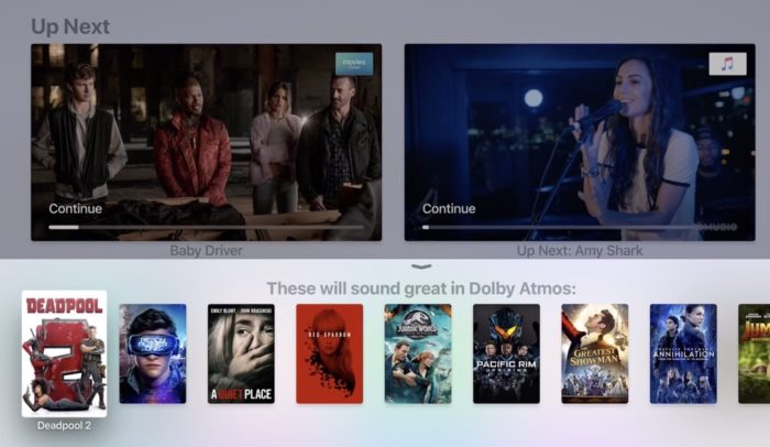 tvOS 12 Dolby Atmos