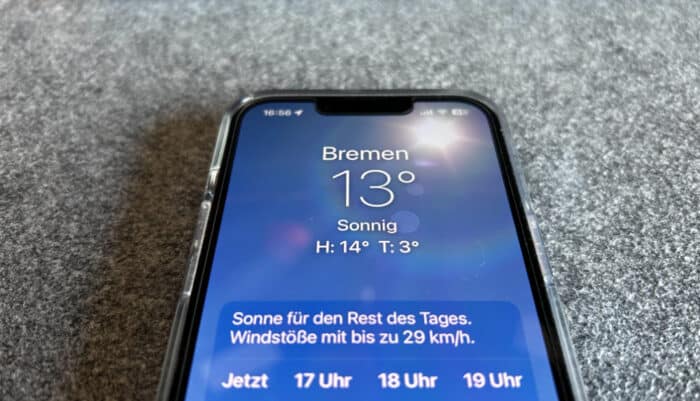 Wetter-App auf dem iPhone: Störungen halten an