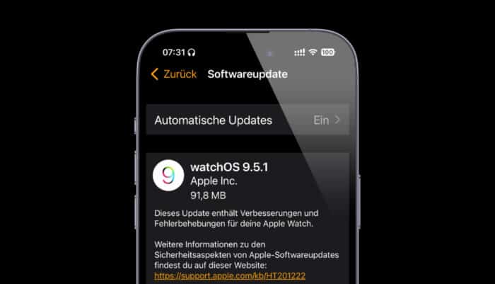 WatchOS 9.5.1 ist da